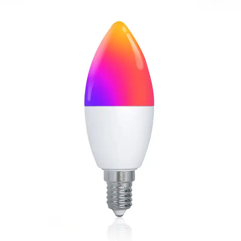 Tuya Matter WiFi Smart LED E14 Dimmable Light Bulb 2700-6500K+RGB