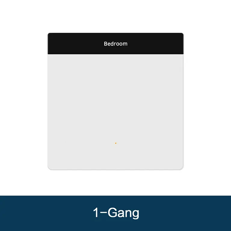 Zemismart Matter over WiFi DIY Name 1-Gang Switch Push Button with Display Screen ZM101-1
