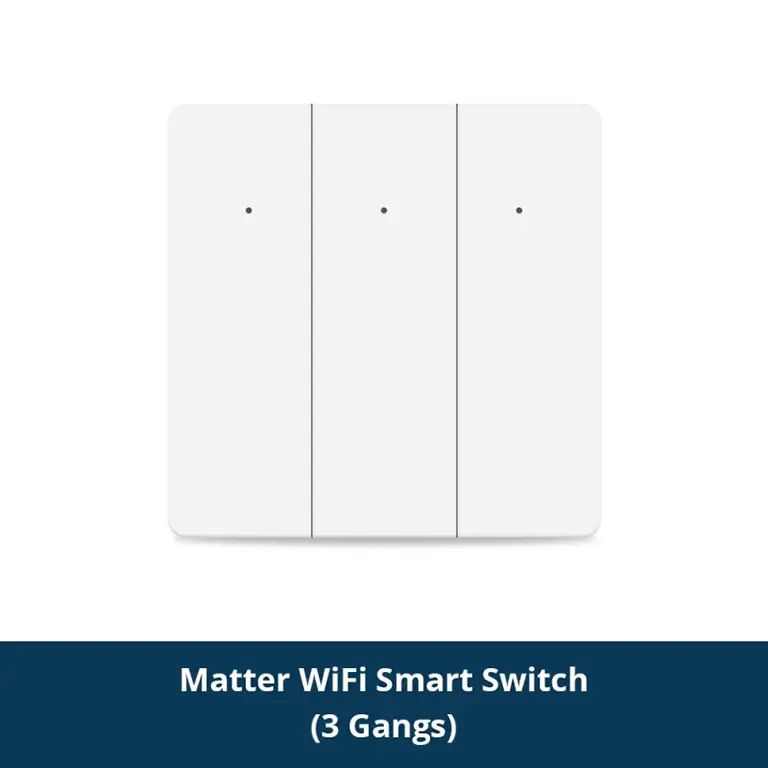 Zemismart Matter over WiFi EU Smart Wall Light Switch 3-Gang ZM106-3