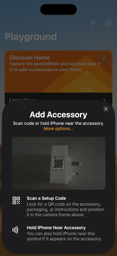Add Matter device to Apple Home - Step 3