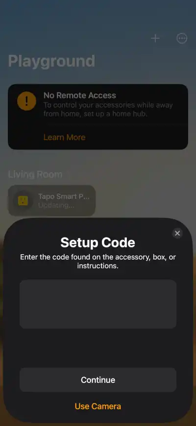 Add Matter device to Apple Home - Step 3d