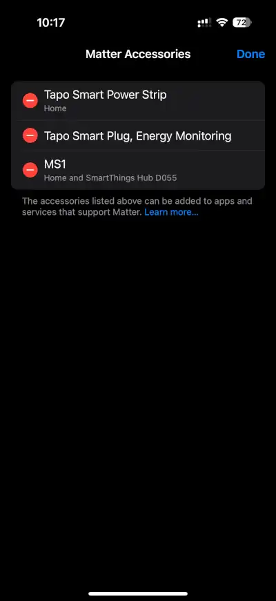Remove Matter device from Apple Home - Step 3