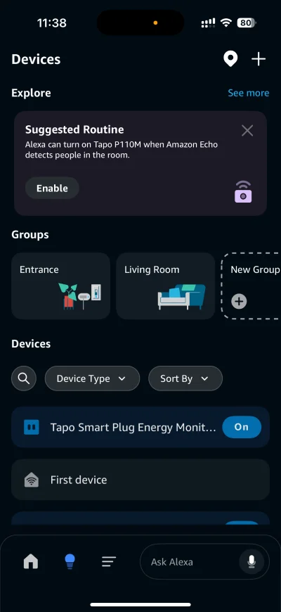 Tapo P110M added to Alexa
