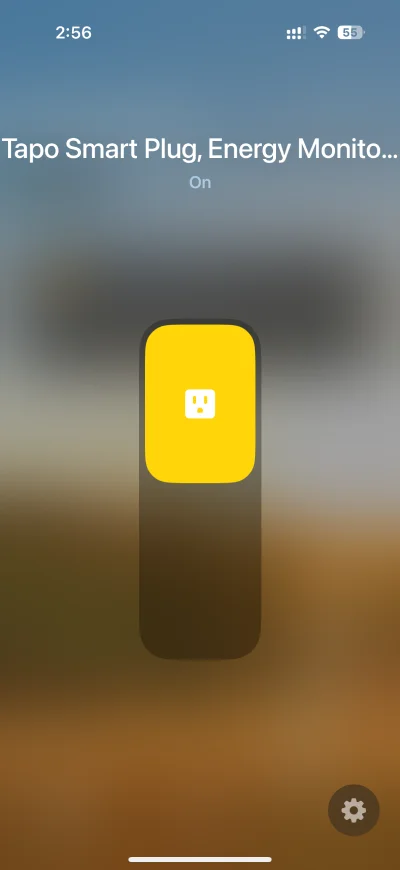 Tapo P110M control screen on Apple Home