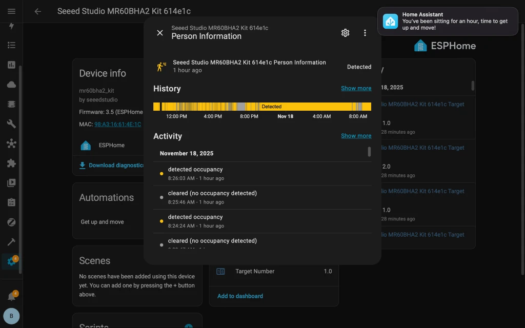 Alert: You've been sitting for an hour, time to get up and move!