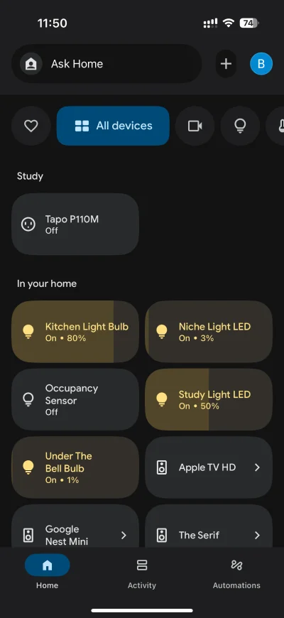 Tapo P110M added Google Home