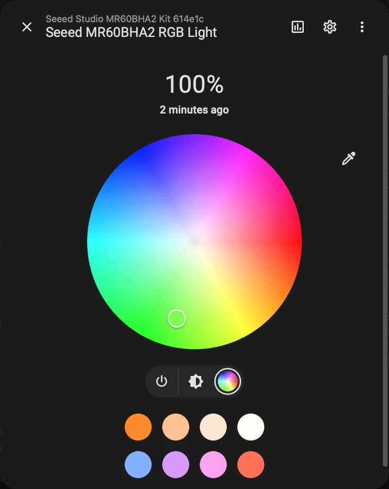 XIAO MR60BHA2 sensor RGB LED light color selection wheel