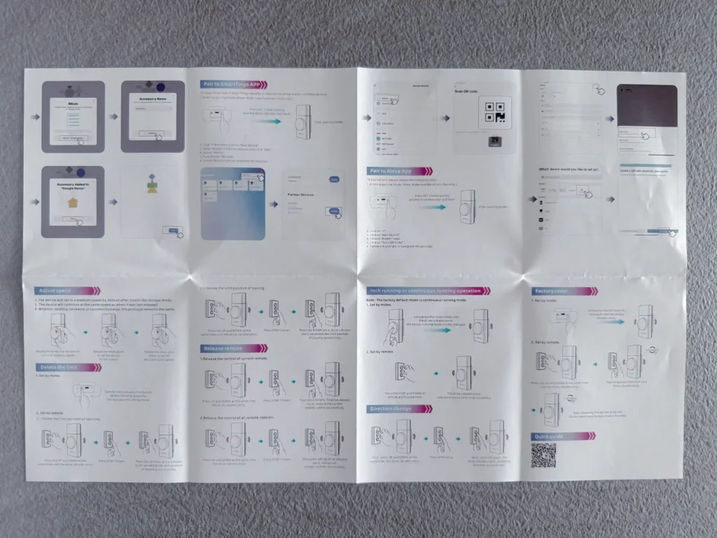Back of Zemismart MTP1 user manual