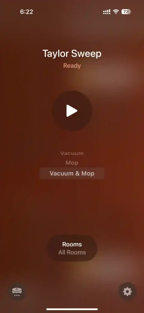 Roborock Qrevo C Pro controls in Apple Home