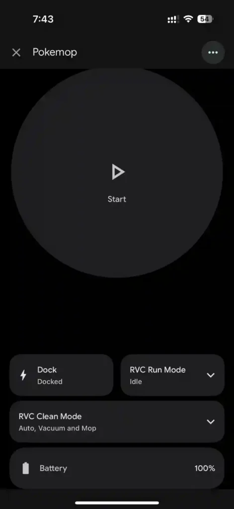 Roborock Qrevo C Pro Google Home controls