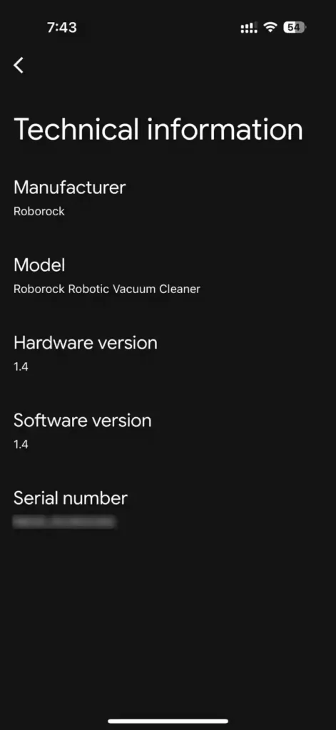Roborock Qrevo C Pro Google Home techincal information