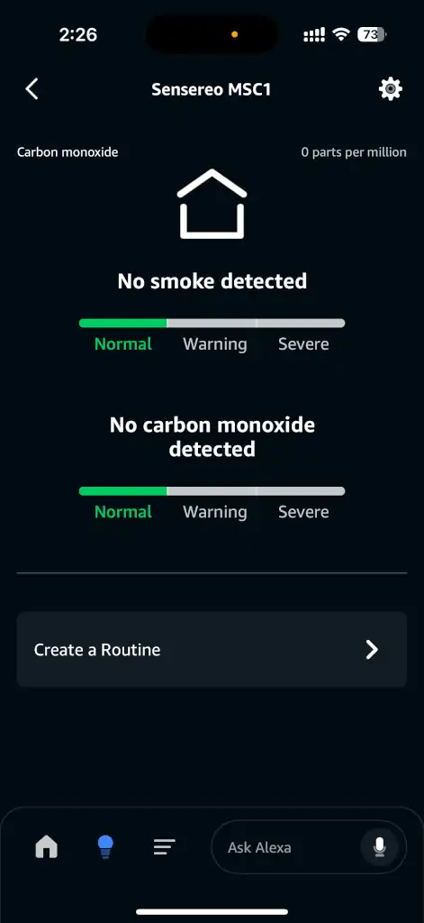 Sensereo MSC-1 device info in Alexa