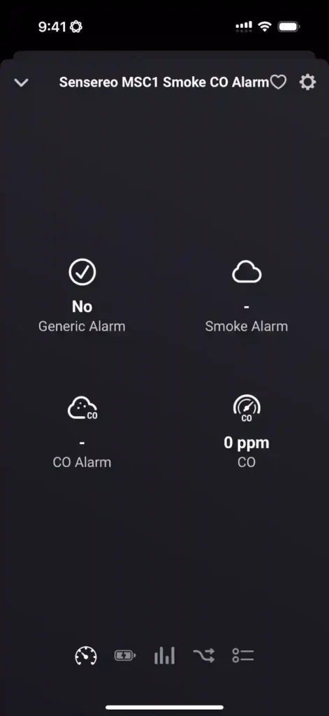 Sensereo MSC-1 Device Info in Homey