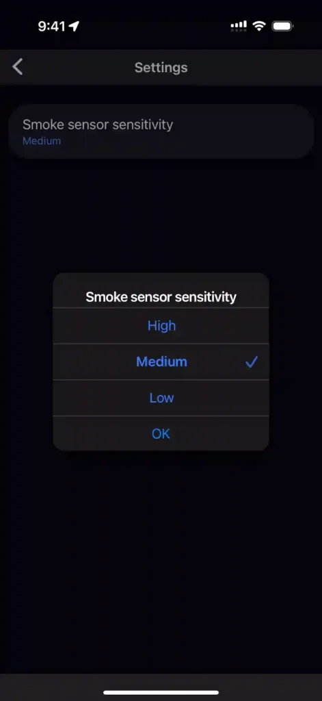 Sensereo MSC-1 Smoke Sensitivity Setting in SmartThings
