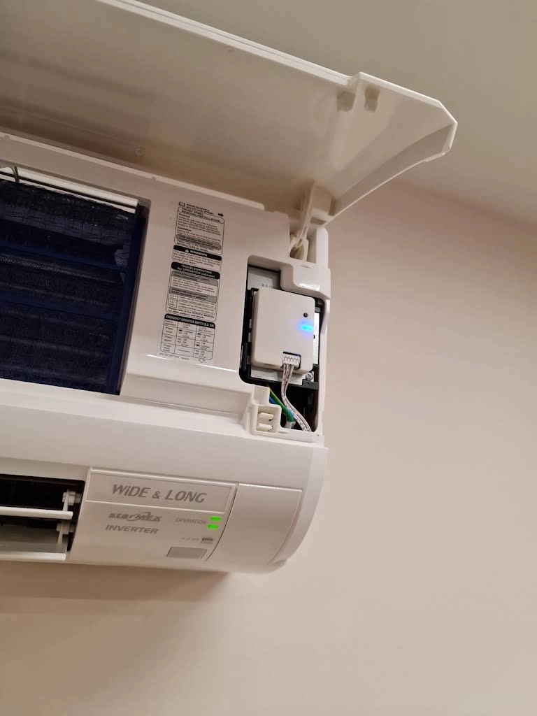 Spacemade module inside a Mitsubishi Electric air conditioner