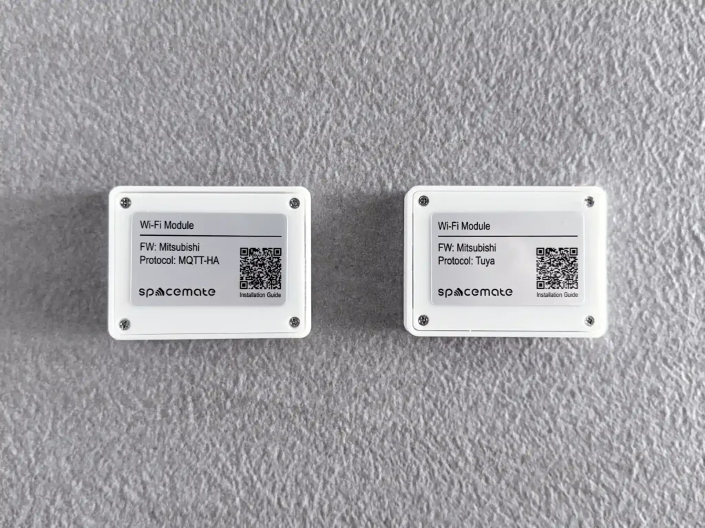 Spacemate Home Assistant and Tuya air conditioner modules side by side