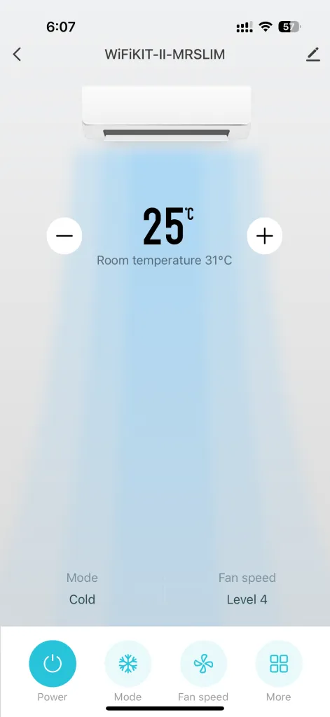 Tuya device controls for Spacemate smart air-conditioner module