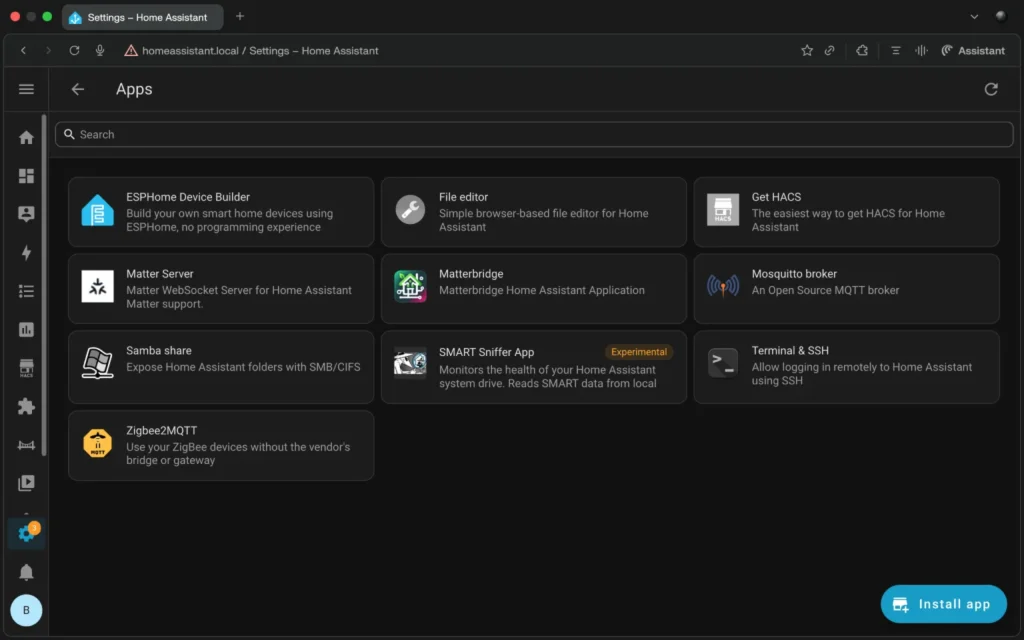 Home Assistant Apps