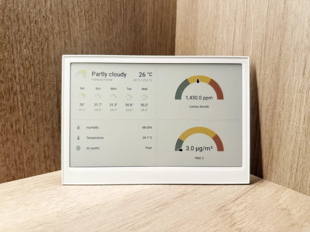 Home Assistant Dashboard on Seeed Studio reTerminal E1002 ePaper Display