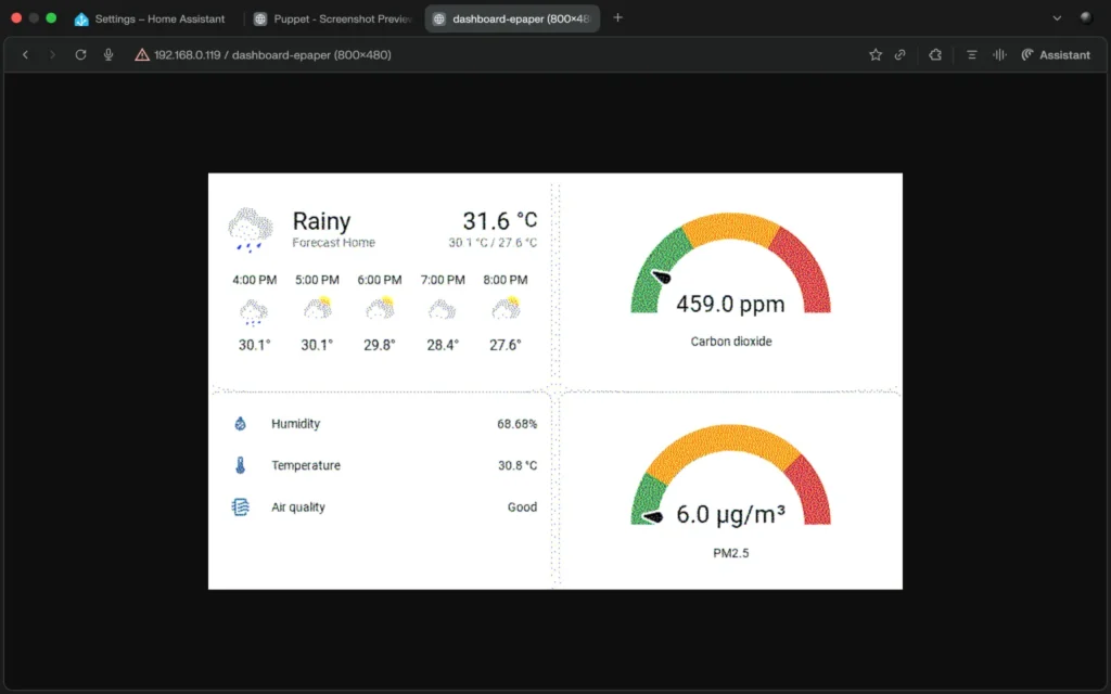 Preview Puppet screenshot on a browser