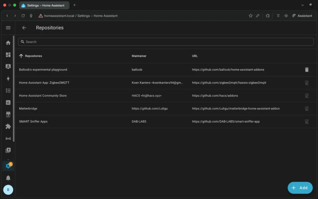 Puppet added to Home Assistant app repository